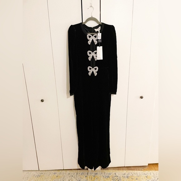 New Saloni Camille Bow Embellished Jumpsuit - Picture 9 of 13